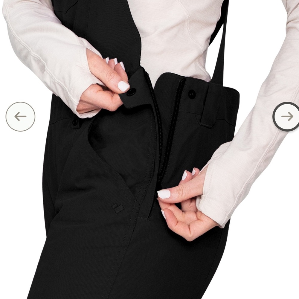 Obermeyer Malta Bib Ski Snow Bib Insulated Overalls in Black - Picture 15 of 16